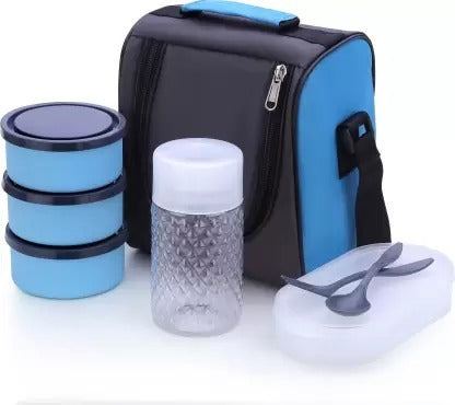 3+1 office lunch box chhas bottle
