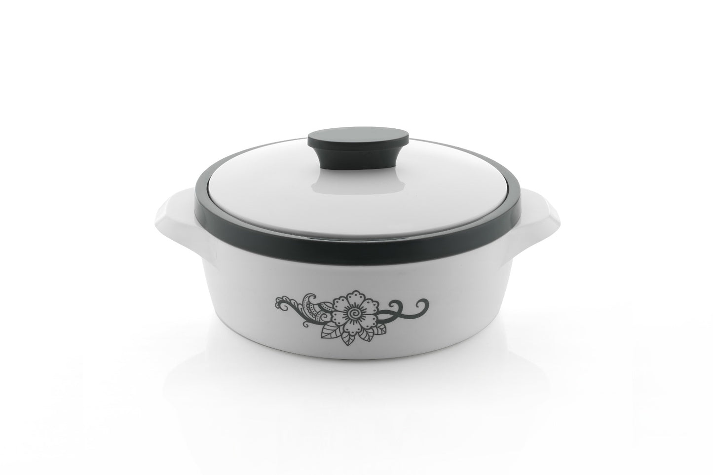 PREMIUM WHITE PRINTED CASSEROLE SET OF 3