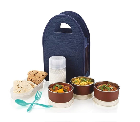 Blue bubble lunch box