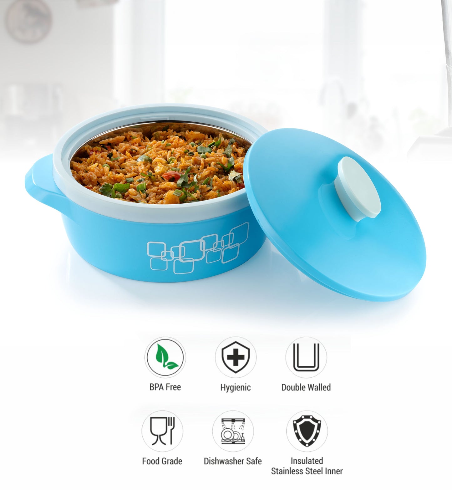 SKY BLUE CASSEROLE SET OF 3